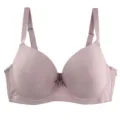 Women plus size push up bra adjustable straps elegant textured cup daily comfortable underwear - Red Grey