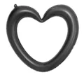 Large matte black heart-shaped hollow foil balloon photo frame for party photography - Heart Frame Black