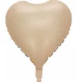 Retro matte cream beige heart-shaped aluminum foil balloon for birthday party decor - Heart / 18 Inch / Caramel color