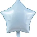 Matte light blue star-shaped aluminum foil balloon for party and room decoration - Pentagram / 18 Inch / Vintage Blue