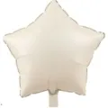 Matte cream star shaped aluminum foil balloon for birthday party backdrop decoration - Pentagram / 18 Inch / Cream White