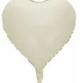 Matte cream heart-shaped foil balloon for party decoration - Heart / 18 Inch / Cream White