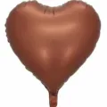Vintage style heart-shaped matte copper aluminum film balloon for party decoration - Vintage Heart / 18 Inch / Coffee
