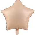 Korean style matte star foil balloon in vintage beige finish for elegant party decoration - Retro Pentagram / 18 Inch / Caramel color