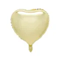 Heart-shaped aluminum foil balloon in shiny gold finish for party decor - Shiny Heart / 18 Inch / Light gold