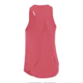 Women athletic sleeveless tank top back detail, breathable fitness sportswear apparel - Watermelon red