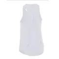 Women's athletic sleeveless split back yoga tank top, loose fitness running sportswear. - S / Tops / White