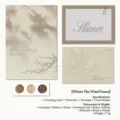 Vintage sulfuric acid paper envelope greeting card and postcard stationery set for DIY decor - 1 Card + 1 Postcard + 1 Envelope + 3 Seal Stickers / Where the Wind Passes