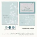 Vintage translucent stationery set with envelope, greeting card, postcard and seal stickers. - 1 Card + 1 Postcard + 1 Envelope + 3 Seal Stickers / Shadow of Bare Branches
