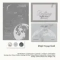 Vintage night voyage theme stationery set with greeting card, envelope, postcard and seal. - 1 Card + 1 Postcard + 1 Envelope + 3 Seal Stickers / Night Voyage