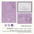 Purple sulfuric acid paper envelope greeting card postcard set with retro butterfly design. - 1 Card + 1 Postcard + 1 Envelope + 3 Seal Stickers / Unexpected Entry