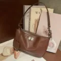 Brown leather shoulder bag detail, stylish rodeo style soft cowhide crossbody purse. - 23*5*13cm / Brown