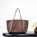 Bolso tote de cuero marrón para mujer, gran bolso de hombro elegante para el trabajo diario. - 35*17*30 cm / Marrón Barolo