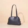 Premium top-layer cowhide leather shoulder bag, chic commuting underarm bag for women. - 26*9*15cm / Slate Gray