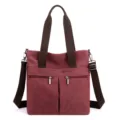 2025 nuova borsa a tracolla in tela donna grande capacita borsa casual chic - Viola