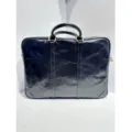 Borsa per laptop vintage in vera pelle nera da uomo e donna, elegante borsa da lavoro professionale. - Nero