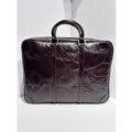 Borsa da lavoro vintage in vera pelle per uomo e donna, grande capacita borsa a mano business. - Marrone