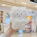 Simatico portachiavi in peluche di pecorella riccia, ciondolo morbido per zaino da donna. - Corda colorata da 11cm / Stile in Piedi