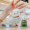 Simpatico portachiavi pecora in peluche, ciondolo borsa cartone animato con arcobaleno. - Cordino colorato da 10 cm / Blu