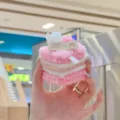 Cute pink cake plush pendant soft toy cream pastry bag ornament keychain cute doll - 7cm Standard Hanging Chain / Pink Cupcake