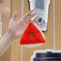 Cute strawberry sandwich plush keychain bag charm soft stuffed cartoon toy accessory - 10cm Ordinary Chain / Red