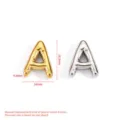 Dettaglio ciondolo lettera A bolla in acciaio inox, ciondolo accessorio gioiello 19.2x14mm. - Lettera Bubble A / 14x19.2x4.8mm / Colore acciaio