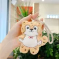 Detalle de llavero de peluche de tigre tierno, colgante de animal suave, regalo de juguete. - Cuerda de Color 11cm / Marrón