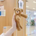 Cute teddy bear plush hair clip for women, soft brown animal design sweet bangs accessory new. - Teddy Bear (Without Hair Clip)