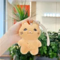 Cute plush cat keychain plush toy stuffed animal bag charm pendant for women daily gifts - Brown / 12cm Colored Rope
