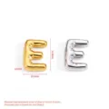 Stainless steel bubble letter E pendant DIY jewelry accessory, gold and silver color options. - Bubble Letter E