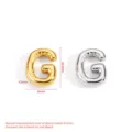 Stainless steel bubble letter G pendant 18k gold plated DIY jewelry accessories new - Bubble Letter G