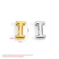Stainless steel bubble letter I pendant DIY jewelry accessory gold and silver charms. - Bubble Letter I