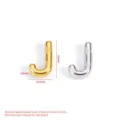 Stainless steel bubble letter J pendant size specification variant jewelry accessory - Bubble Letter J