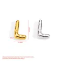 Stainless steel bubble letter L pendant, gold and silver color options, jewelry accessory - Bubble Letter L