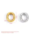 Stainless steel bubble letter O pendant DIY jewelry accessory available in gold and silver colors. - Bubble Letter O