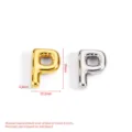 Stainless steel bubble letter P pendant charm for DIY necklace bracelet jewelry making accessories - Bubble Letter P