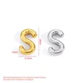 Stainless Steel Bubble Letter S Pendant Gold Silver DIY Jewelry Accessories 20mm - Bubble Letter S