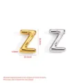 Stainless steel balloon letter Z pendant charm in gold and silver colors for DIY jewelry making. - Bubble Letter Z