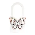 Muttertag Schmetterling Blumenbox Geschenkverpackung Handtasche frischer Blumenstrauss - 2 Stück/Set / Reinweiß