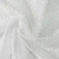 White bubble dot tulle mesh fabric for floral bouquet wrapping, gift packaging and DIY crafts. - 100*150cm / White
