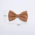 Brown fabric bow knot decorative accessory measuring 20x11cm for craft and hair styling - S / 5 Pieces / Khaki