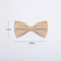 Beige velvet bow accessory, elegant and soft design, perfect for gift wrapping or crafts. - S / 5 Pieces / Light Yellow