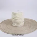White faux pearl bead chain roll 6mm by 25m for crafts, wedding decor, and floral arrangement. - 6mm Pearl Chain
