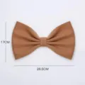 Brown velvet bow decoration, elegant gift packaging accessory, size 28.5x17cm for crafts. - Large Khaki - 5 Pcs/Pack (1 Pack)