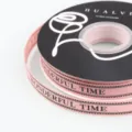 1.5cm pink grosgrain ribbon with printed english letters, perfect for floral packaging and DIY bows. - Pink / 1.5cm*40 Yards