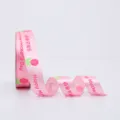 Roze Moederdag Satijnband 1cm Tulp Bedrukt Cadeauverpakking Strik DIY Ambacht Decor - 2.5cm*20 Yards / Roze