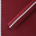 Pearl trim velvet bouquet wrapping paper DIY gift packaging material ribbon roll for decoration - Flower Wrapping Paper / 5 Sheets/Pack (53x58cm) / Burgundy