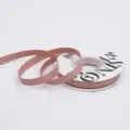 Dusty pink satin ribbon roll, smooth polyester fabric trim material for DIY crafts and gift wrapping. - 1.0cm / Nude Pink