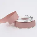 Pink satin ribbon roll for gift wrapping, floral bouquet packaging and DIY handmade crafts. - 2.5cm / Nude Pink