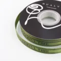 Nastro gros-grain stampato verde da 1.5cm, nastro decorativo per confezione fiori e fai da te. - Verde militare / 1.5cm*40 Yard